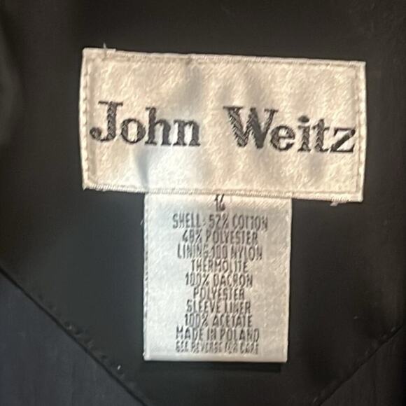 John Weitz Women's Double Breasted Removable Insulation Black Trench Coat Sz 14 - Picture 6 of 9